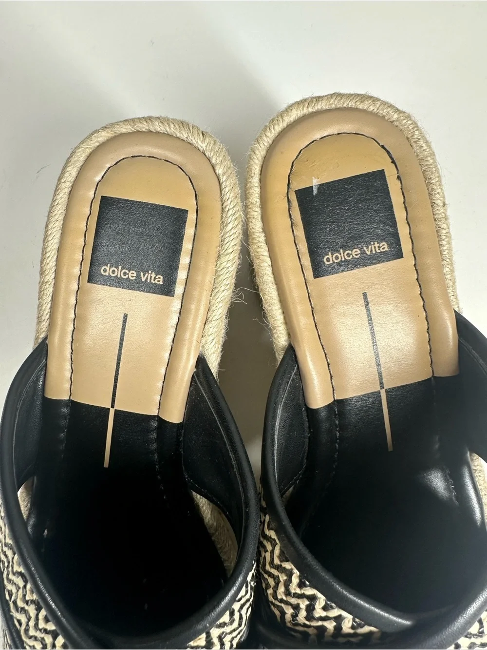 DOLCE VITA  Eldora Women's 7.5 Platform Espadrille Heel Cross Strap Sandal